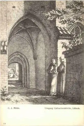 Lübeck - Künstler Ak C. J. Milde -753454