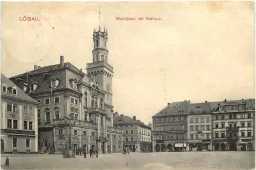Löbau in Sachsen - Marktplatz -753854