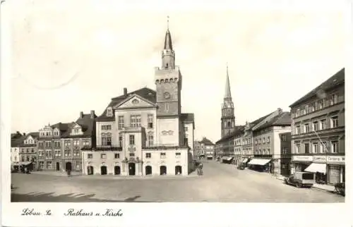 Löbau in Sachsen - Rathaus und Kirche -753860
