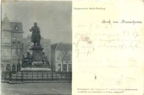 Gruss aus Bremerhaven - Bürgermeister Smidt Denkmal -754244