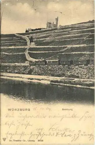 Würzburg - Steinburg mit Eisenbahn -754722