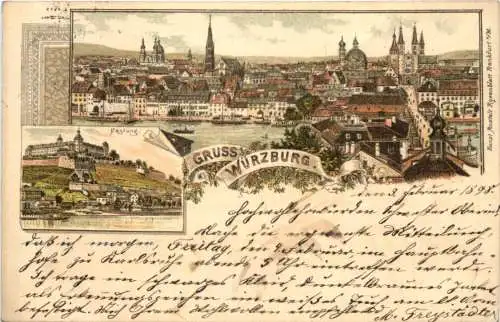 Gruss aus Würzburg - Litho -754724