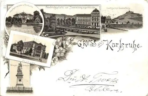 Gruss aus Karlsruhe - Litho -755122