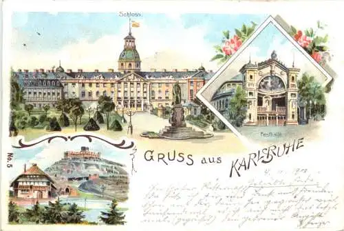 Gruss aus Karlsruhe - Litho -755150