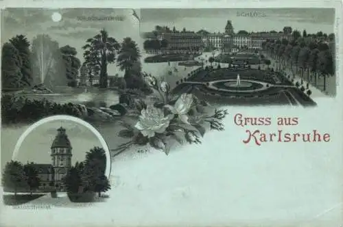 Gruss aus Karlsruhe - Litho -755112