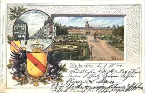 Gruss aus Karlsruhe - Litho -755132