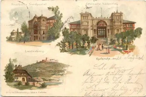 Gruss aus Karlsruhe - Litho -755144