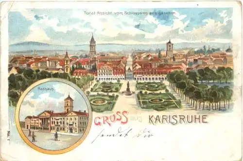 Gruss aus Karlsruhe - Litho -755148