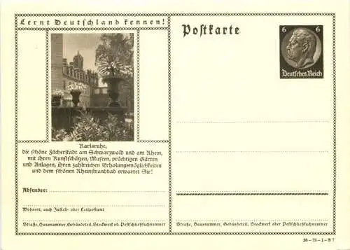 Karlsruhe - Ganzsache -755174