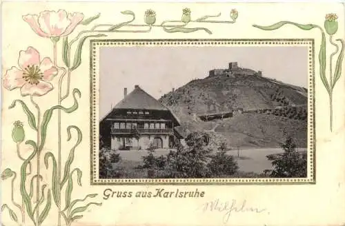 Gruss aus Karlsruhe - Litho -755236