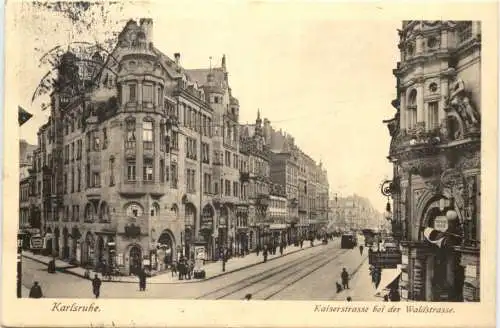 Karlsruhe - Kaiserstrasse bei der Waldstrasse -755340