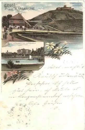 Gruss aus Karlsruhe - Litho -755476