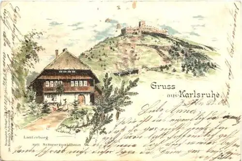 Gruss aus Karlsruhe - Litho -755470