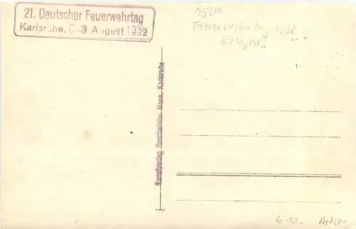 Karlsruhe - 21. Feuerwehrtag 1932 -755528