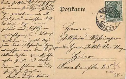 Karlsruhe - Goetheschule 1914 -755648