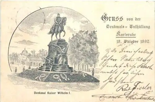 Karlsruhe - Denkmals Enthüllung 1897 -755668