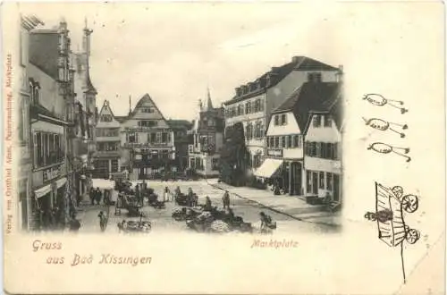 Gruss aus Bad Kissingen - Marktplatz -756286