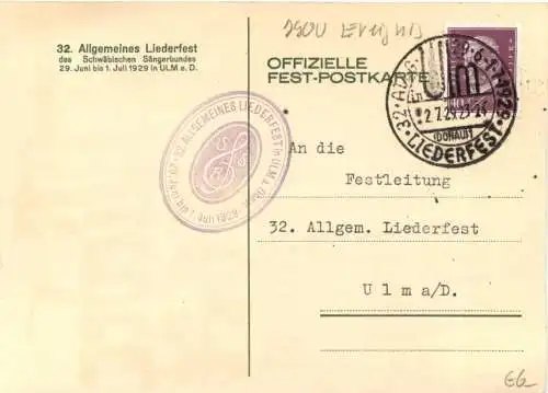 Ulm - Liederfest 1929 -757336