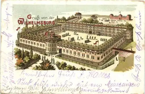 Ulm an der Donau - Gruß von der Wilhelmsburg - Litho -757312