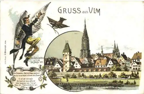 Gruss aus Ulm - Litho -757332