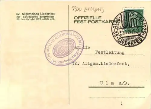 Ulm - Liederfest 1929 -757344