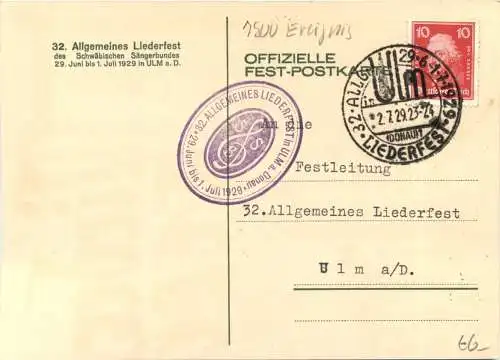 Ulm - Liederfest 1929 -757348