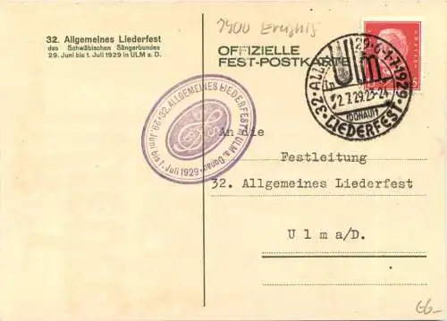 Ulm - Liederfest 1929 -757340