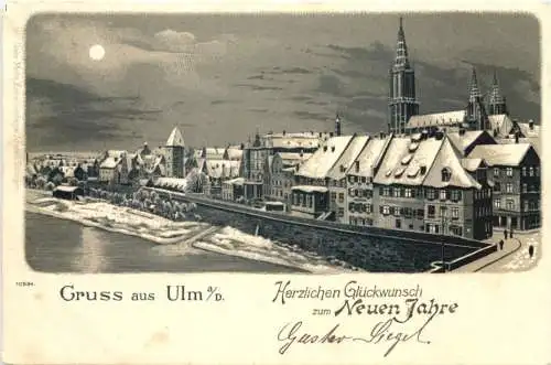 Gruss aus Ulm - Neujahr - Litho -757318