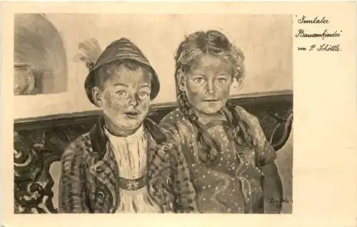 Inntaler Bauernkinder - Künstler Ak Schöttle -758070