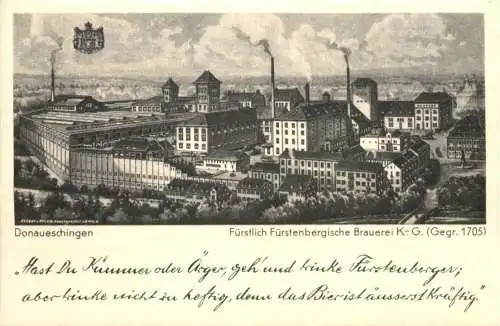 Donaueschingen - Fürstenbergische Brauerei -758172