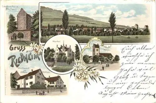 Gruss aus Riedheim - Litho -758214