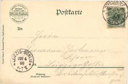 Dresden - Gartenbau Aussellung 1900 - Litho -758824