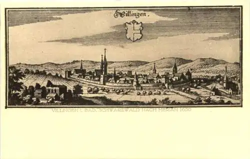 Villingen im Schwarzwald nach Merian 1650 -759082