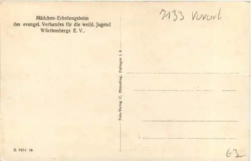 Mädchen Erholungsheim Schmie - Maulbronn -759540