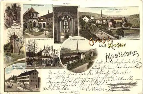 Gruss aus Kloster Maulbronn - Litho -759550