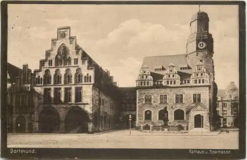 Dortmund - Rathaus und Sparkasse -760010