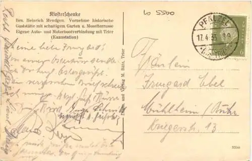 Pfalzel bei Trier - Restauration zur Klosterschenke -760594