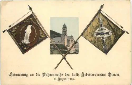 Erinnerung an die Fahnenweihe Arbeitsverein Biewer - Trier 1914 -760728