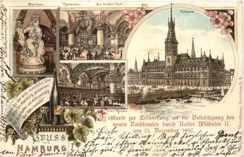 Gruss aus Hamburg - Litho -762346