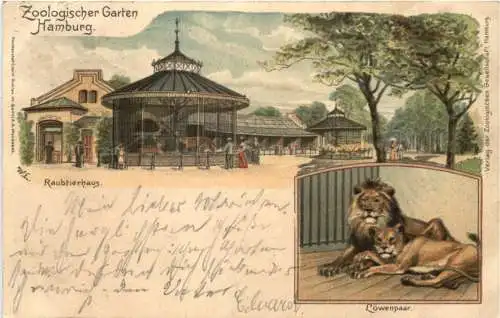Hamburg - Zoologischer Garten - Litho -762328