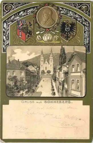Gruss aus Sonneberg in Thüringen - Litho -762476