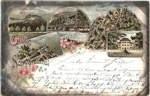 Gruss aus dem Schwarzathal - Litho -762546