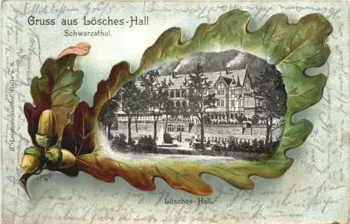 Gruss aus Lösches-Hall Schwarzathal- Litho -762536