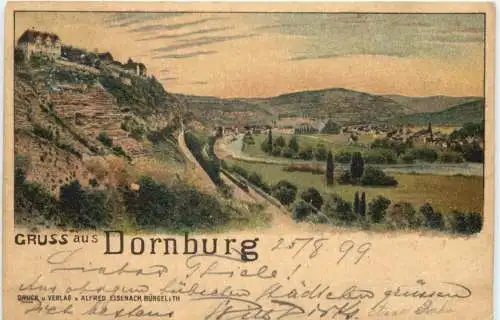 Gruss aus Dornburg - Litho -762444