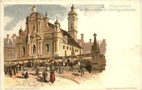 München - Blumenmarkt - Litho -763306