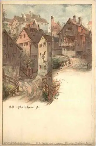 Alt München - Au - Litho -763334