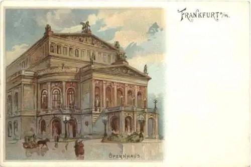 Frankfurt am Main - Opernhaus - Litho -763456