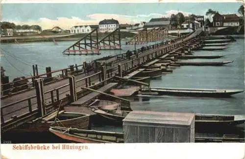Schiffsbrücke bei Hüningen -763566