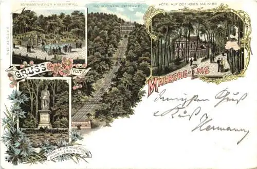 Gruss vom Malberg Ems - Litho -763768