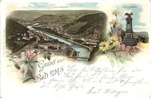 Gruss aus Bad Ems - Litho -763766
